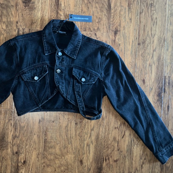 Manière de Voir Black Cropped Carpenter Jacket - Picture 7 of 9